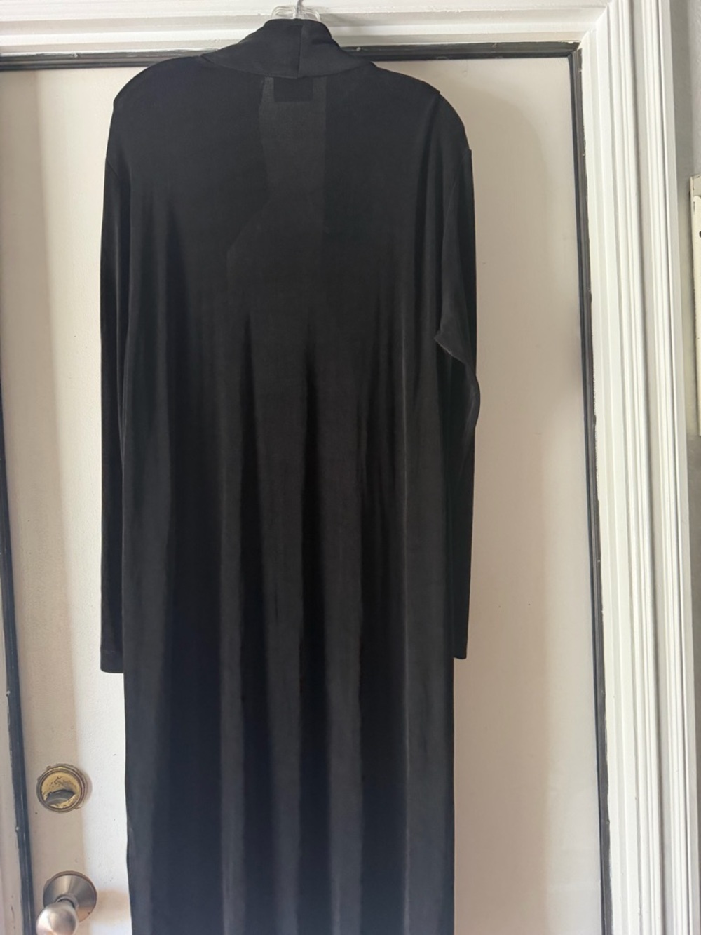 Chico's Black Long Open-Front Duster - Picture 4 of 4